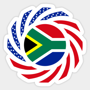South African American Multinational Patriot Flag Sticker